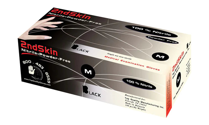 2nd Skin Black Nytrile gloves