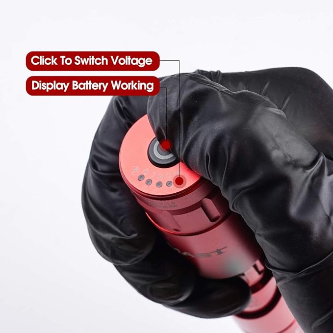 Mast Tour Wireless Rotary Pen Machine - RED w/Battery