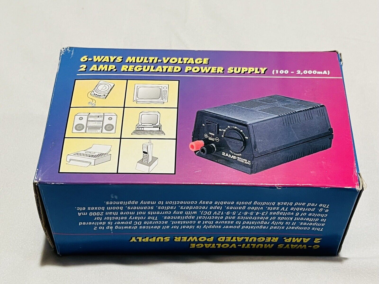 MCM 6-Ways Multi-Voltage 2 Amp Regulated Power Supply 28-2200