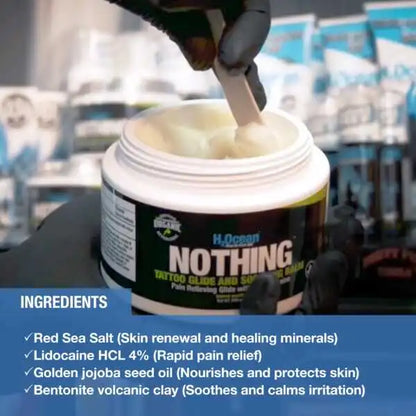 Nothing 4% Lidocaine - Tattoo Glide and Soothing Cream - 1oz Jar Before, During and After Procedure