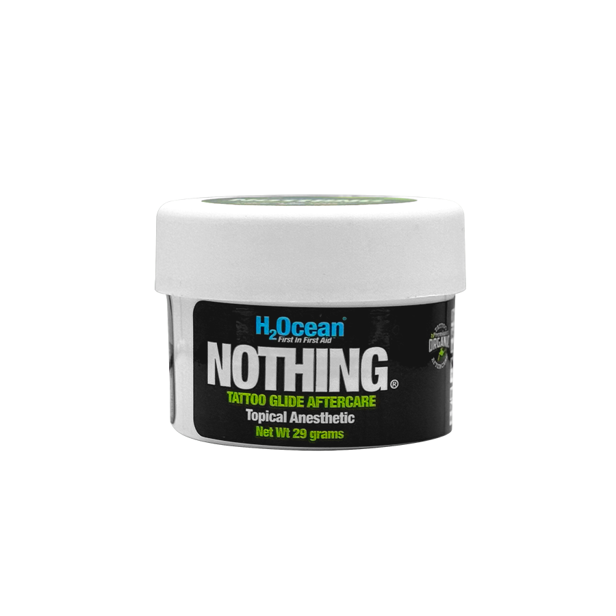 Nothing 4% Lidocaine - Tattoo Glide and Soothing Cream - 1oz Jar Before, During and After Procedure