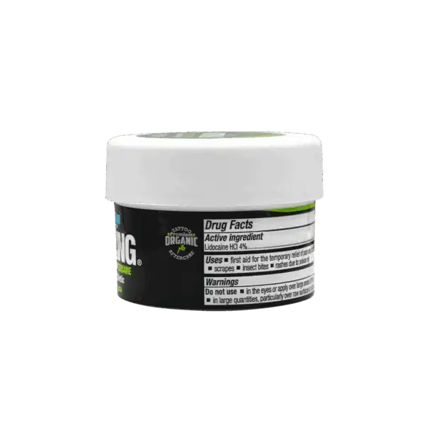 Nothing 4% Lidocaine - Tattoo Glide and Soothing Cream - 1oz Jar Before, During and After Procedure