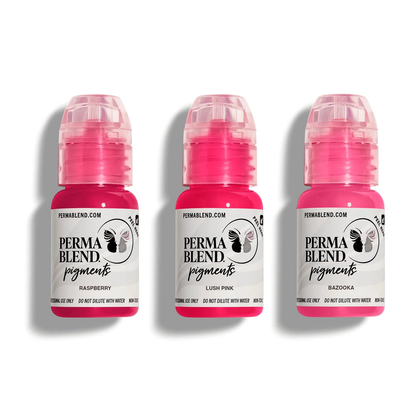 Pink Lip Mini Set - Lush Pink, Bazooka and Raspberry