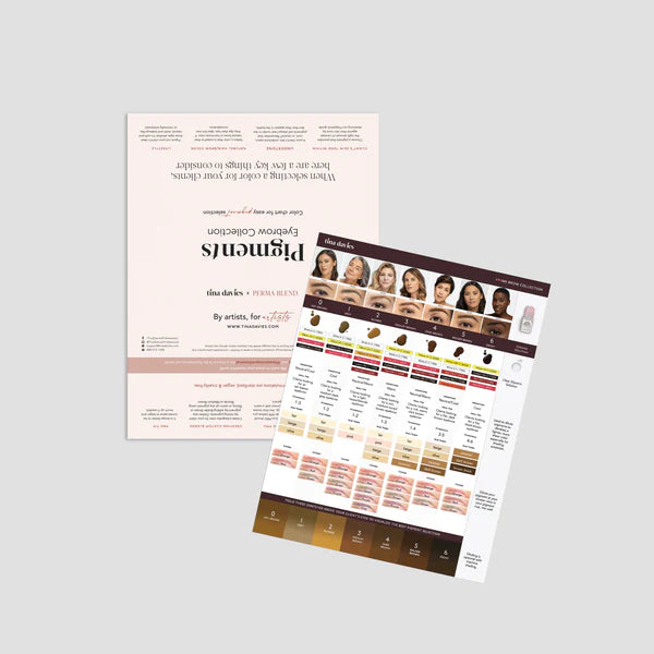 Tina Davies I LOVE INK Color Chart